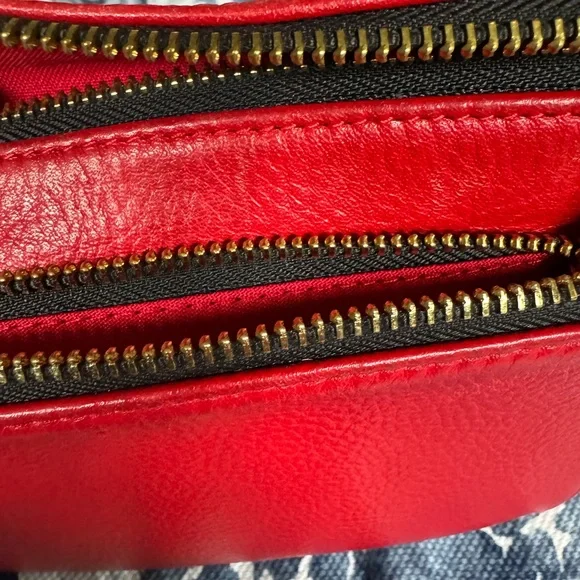 TAH Commuter Bag w/ detachable strap. Red Leather. - Picture 7 of 10